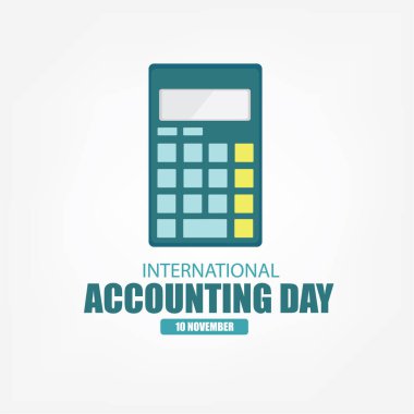 Uluslararası Muhasebe Günü 'nün Vektör İllüstrasyonu. Basit ve Zarif Tasarım