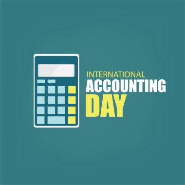 Uluslararası Muhasebe Günü 'nün Vektör İllüstrasyonu. Basit ve Zarif Tasarım