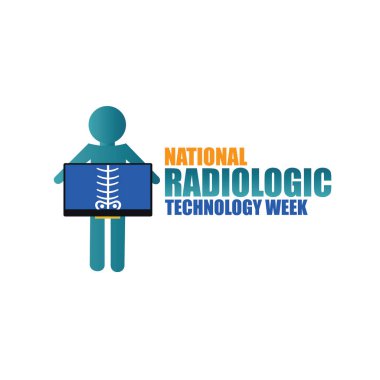 Vector Illustration Ulusal Radyoloji Teknolojisi Haftası. Basit ve Zarif Tasarım