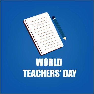 Dünya Öğretmenler Günü vektör çizimi. Basit ve zarif tasarım.