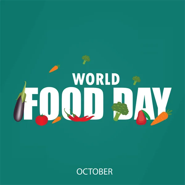 Всесвітній День Продовольства Векторні Ілюстрації Придатні Соціальних Медіа Банерів Плакатів — стоковий вектор