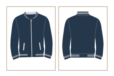 Vector sıska ceket. Lacivert kollar beyaz