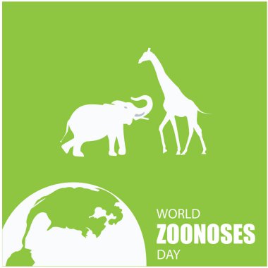 Vektör Dünyası Hayvanat Bahçeleri Günü. Basit ve zarif bir tasarımla.