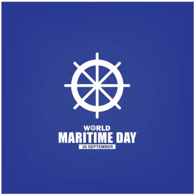 Dünya Denizcilik Günü 'nün temsilcisi. Basit ve zarif tasarım.