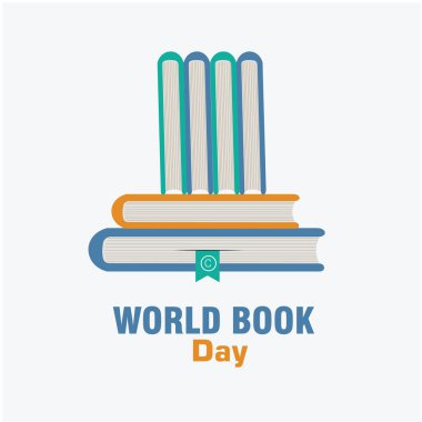 Dünya Kitap Günü Vektörü. Dünya Kitap Günü için iyi. Kitap Simgeleri. Basit ve zarif.
