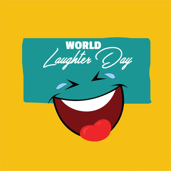 Světový Den Smíchu Jednoduchá Elegantní Ilustrace — Stockový vektor