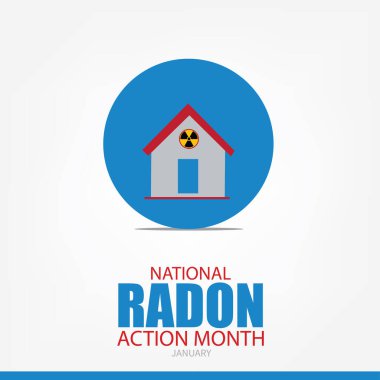 Ulusal radon eylem ayının vektör illüstrasyonu. Basit ve Zarif Tasarım