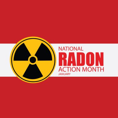Ulusal radon eylem ayının vektör illüstrasyonu. Basit ve Zarif Tasarım