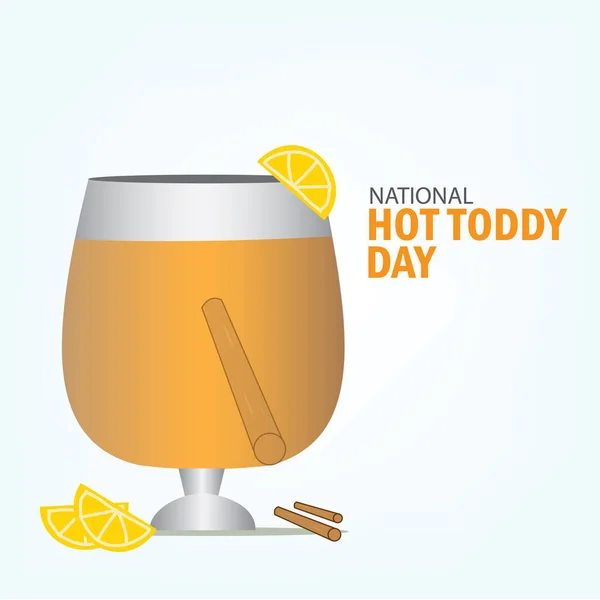 Vector Illustration National Hot Toddy Day Glass Image Sweet Skin —  Vetores de Stock