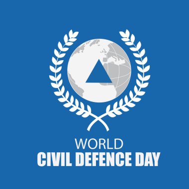 Vector Illustration Dünya Sivil Savunma Günü. Basit ve Zarif Tasarım