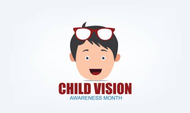 Çocuk Görme Bilinci Ay Çizim Vektör Tasarımı. Basit ve Zarif Tasarım