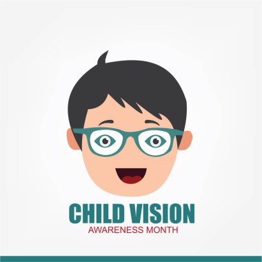 Çocuk Görme Bilinci Ay Çizim Vektör Tasarımı. Basit ve Zarif Tasarım