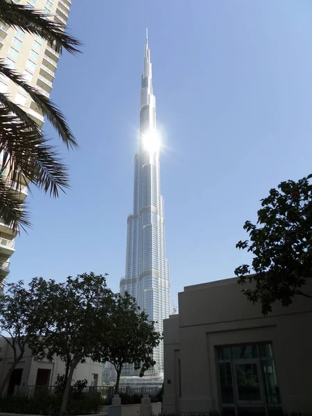 Burj Khalifa Visto Hotel Dubai Emirados Árabes Unidos — Fotografia de Stock