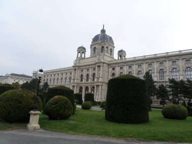Maria-Theresien-Platz. The sculpture of Empress, Queen and Archduchess Maria-Theresia is in an area in between the Museum of Art History and the Museum of Natural History. It is the most important monument to the Habsburg monarchy. Vienna, Austria.