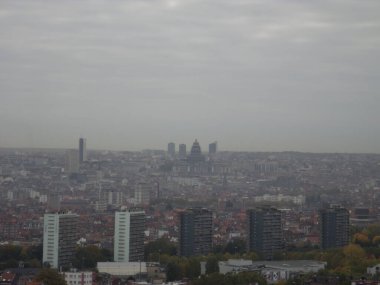 View from the top of The National Basilica of the Sacred Heart. It is a Roman Catholic Minor Basilica and parish church in Brussels, Belgium.