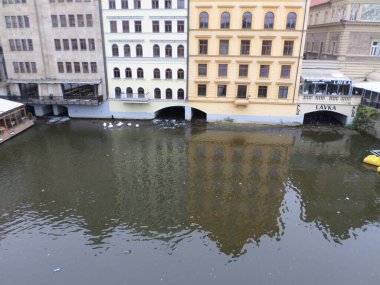View from Charles bridge. Prague Czech Republic.