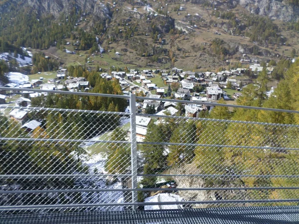 Droga Między Zermattem Gornergratem Szwajcaria — Zdjęcie stockowe