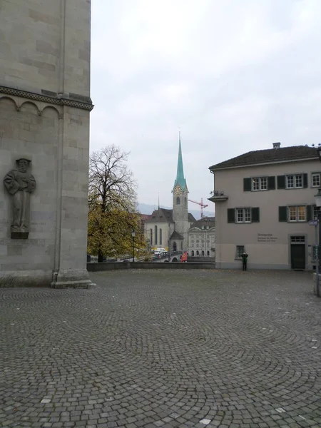 Straßen Und Historische Gebäude Zürich Schweiz — Stockfoto