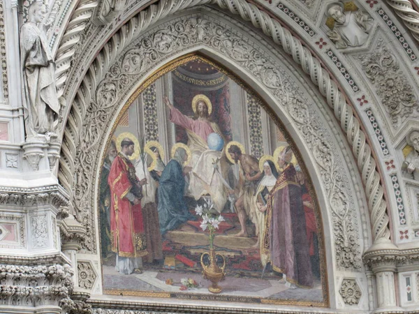Баптистерія Сан Джованні Одна Найдавніших Церков Флоренції Італія — стокове фото