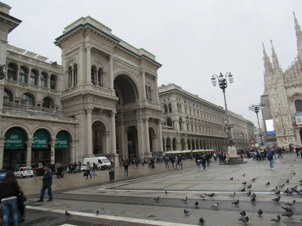 Galeria Vittorio Emanuele Fontos Pontja Város Tér Összehozza Sok Amit — Stock Fotó