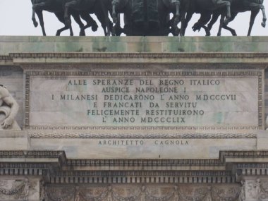 Huzur Kemeri ayrıntılarıyla. Milan, İtalya.