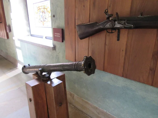 Armas Armaduras Medievales Exhibición Museo Del Castillo Sforzesco Milán Italia — Foto de Stock