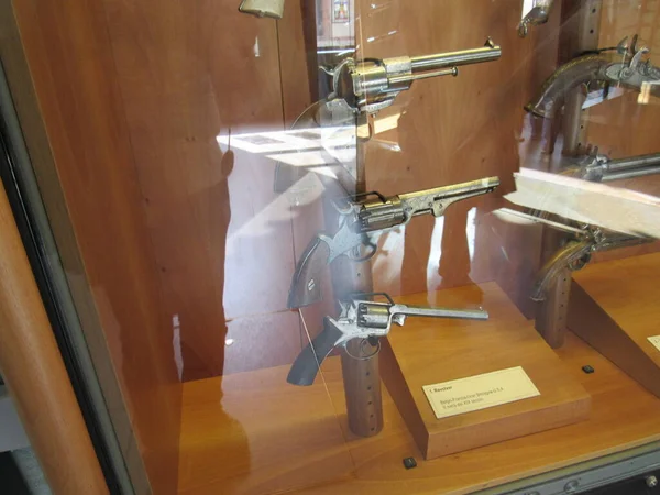 Armes Médiévales Armures Exposées Musée Château Sforzesco Milan Italie — Photo