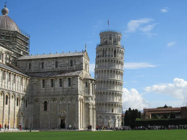 Santa Maria Assunta Katedrali Nin Arkasındaki Pisa Kulesi Pisa Talya — Stok fotoğraf