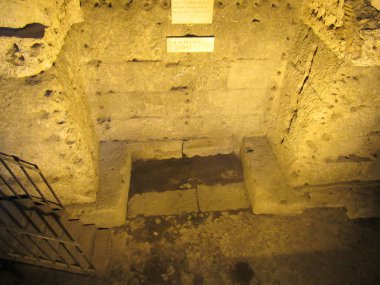 San Angelo Kalesi 'nin içi. Roma İtalya.