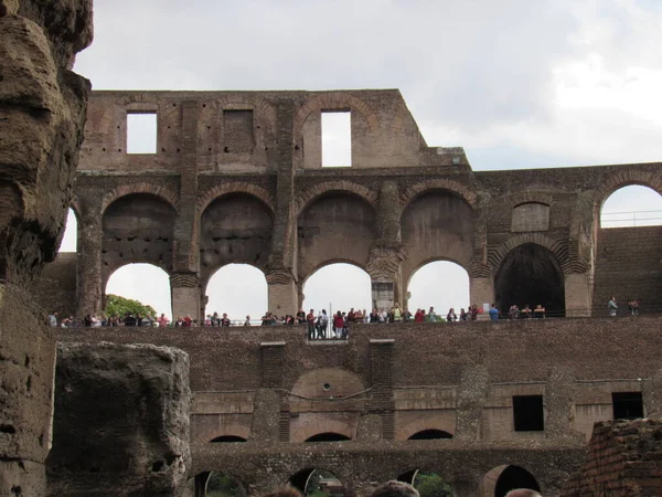Wnętrze Koloseum Rzym Włochy — Zdjęcie stockowe