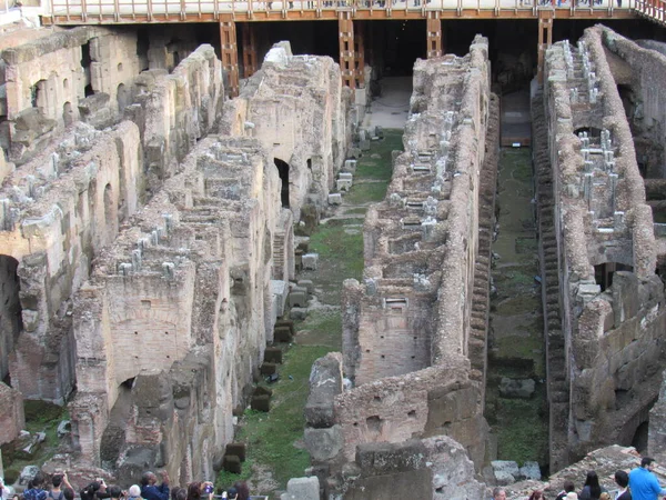 Wnętrze Koloseum Rzym Włochy — Zdjęcie stockowe