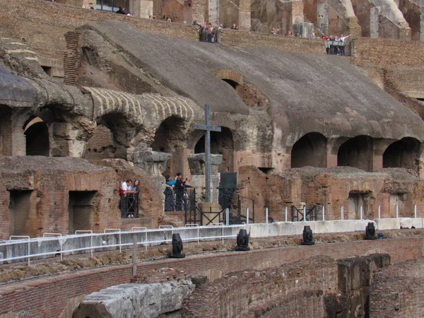 Inre Delen Colosseum Rom Italien — Stockfoto