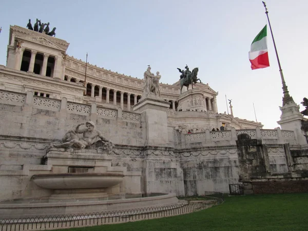 Monument National Vittorio Emanuelle Dans Centre Rome Italie — Photo