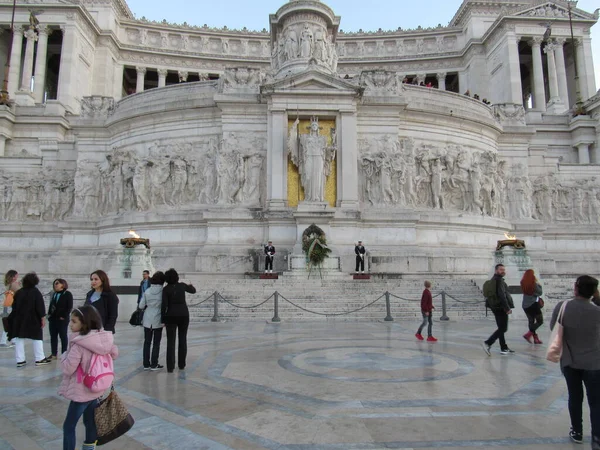 Monumento Nacional Vittorio Emanuelle Centro Cidade Roma Itália — Fotografia de Stock