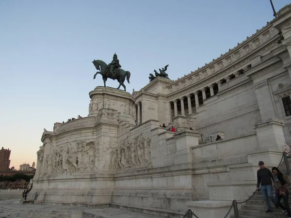 Национальный Памятник Витторио Эммануилу Центре Рима Италия — стоковое фото