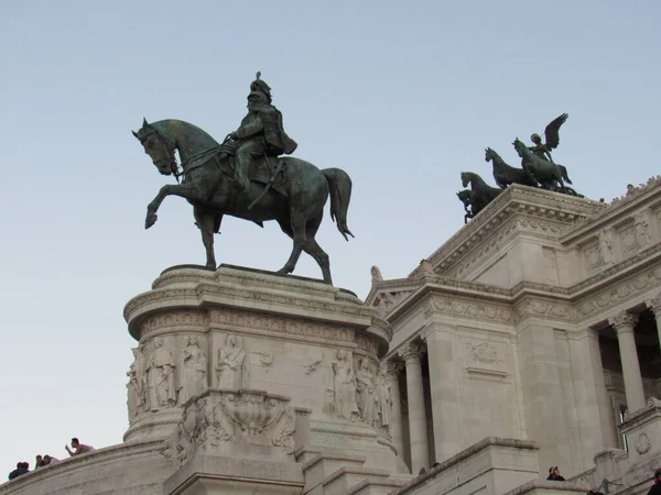 Monument National Vittorio Emanuelle Dans Centre Rome Italie — Photo