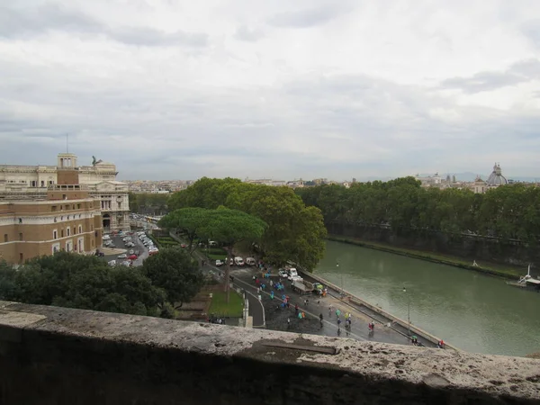 Рим Вид Сверху Замок Сан Анджело — стоковое фото