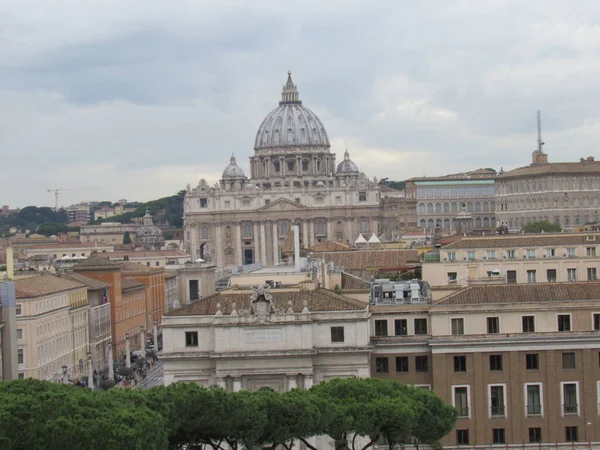 Der Petersdom Rom Blick Von Oben Auf Die Burg Von — Stockfoto