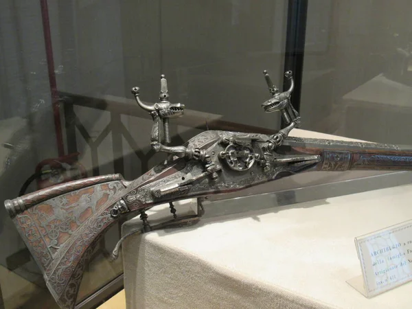 Muzeum Zbraní Vnitrozemí Hradu San Angelo Řím Itálie — Stock fotografie