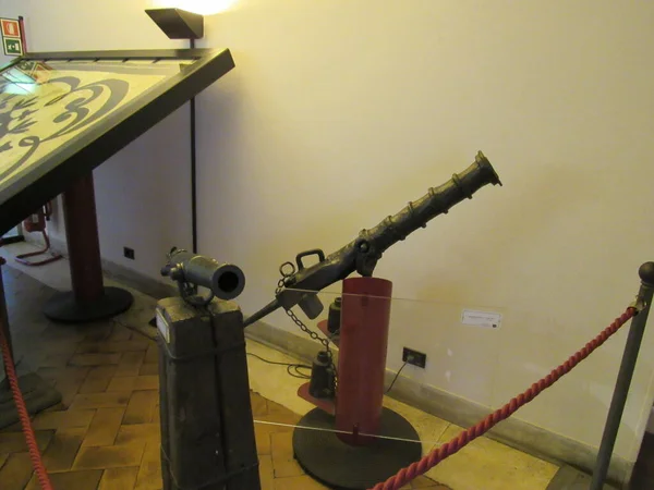 Waffenmuseum Inneren Des Schlosses Von San Angelo Rom Italien — Stockfoto