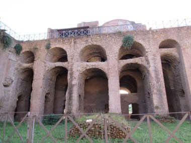 Roma Forumu, Antik Roma 'nın tüm ticaret merkezlerinin toplandığı ve vatandaşların iş, politika, hukuk, ekonomi ve din hakkında konuşmak için toplandığı yerdi. Roma, İtalya.