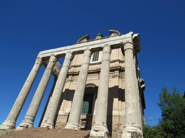 Forum Romain Qui Était Endroit Tout Centre Commercial Rome Antique — Photo