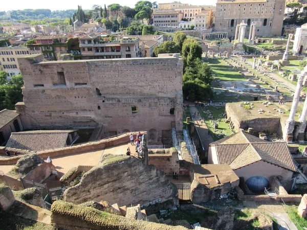 Римський Форум Місце Був Зосереджений Комерційний Центр Стародавнього Риму Громадяни — стокове фото