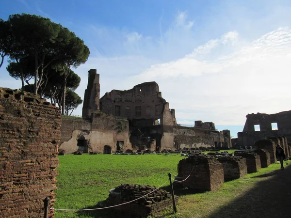Ρωμαϊκό Φόρουμ Οποίο Ήταν Τόπος Όπου Συγκεντρώθηκε Όλο Εμπορικό Κέντρο — Φωτογραφία Αρχείου