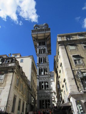 Santa justa Asansör Lizbon. Portekiz.