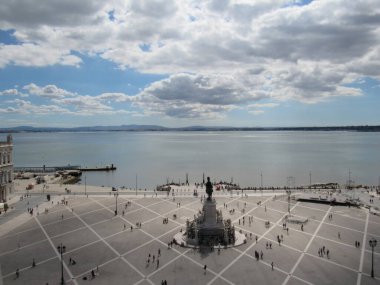 Zafer Yayı 'nın tepesinden görüntüle. Lizbon, Portekiz.