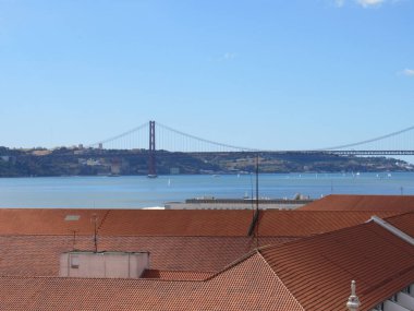 Zafer Yayı 'nın tepesinden görüntüle. Lizbon, Portekiz.