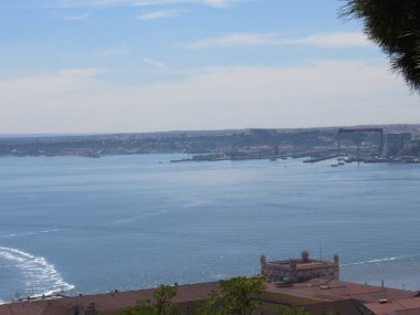 St. George kalesinden Lizbon şehri manzarası. Portekiz.