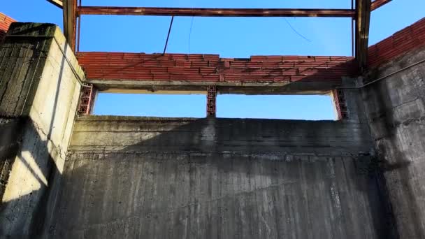 Graffiti Wall Abandoned Factory — Video Stock