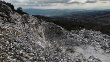  Abandoned Mining Quarry, Extractive industry, Piles Of Stones Gloomy Winter Day 7